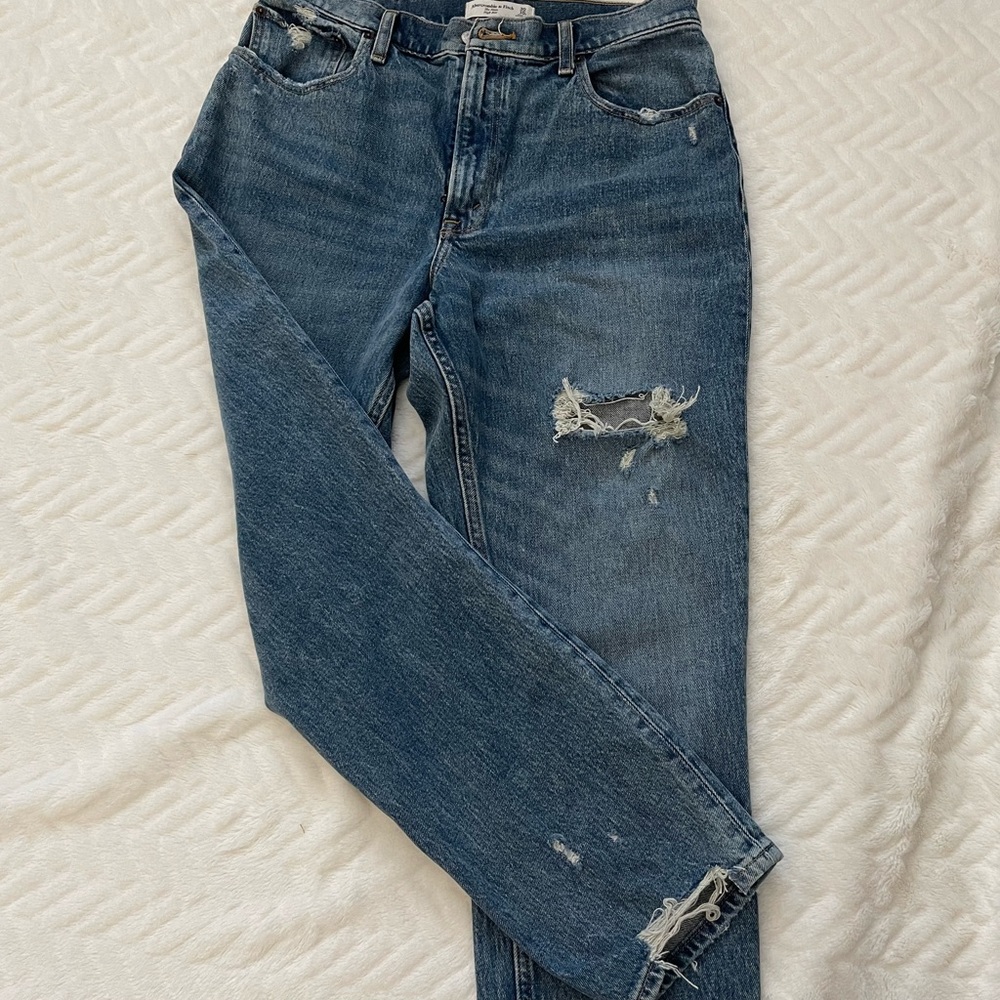Abercrombie & Fitch Distressed Blue Jeans
